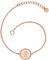GLANZSTÜCKE MÜNCHEN Damen-Armband mit Anhänger Life Laugh Love Sterling Silber rosévergoldet 17 + 3 cm - Armkettchen mit Spruch Lebe Liebe Lache