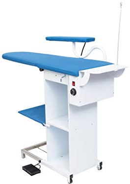EOLO Table à Repasser Professionnelle Chauffante Aspirante Soufflante Régulation Température Pliable roulettes Planche Stable Jeannette Etagère Linge Repose-Fer Efficacité Energétique A++ TS05 S