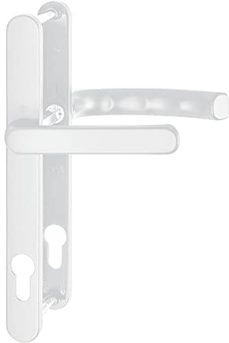 Drückergarnitur LIÈGE - Schmalschild 24 mm, Griff flach, 67 - 72, weiß