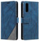 SONWO Hülle für Sony Xperia 10 II, Premium Leder PU Handyhülle Flip Case Wallet Silikon Bumper Schutzhülle Klapphülle für Sony Xperia 10 II, Blau