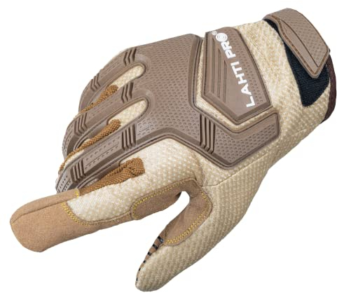 Lahti PRO Guantes de trabajo | 8(M) | Protección contra impactos | Guantes protectores de cuero | Resistente a los cortes | Guantes de limpieza | Guantes de jardinería | Guantes de trabajo | Guantes