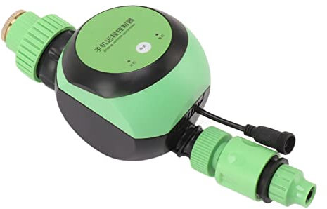 Huairdum Sistema de Riego Inteligente para Jardín, Tiempo de Riego, Bluetooth, WiFi, Rociador, Temporizador, FJK5G002C, IP68, Resistente Al Agua para el área de Plantación (Enchufe de la UE)