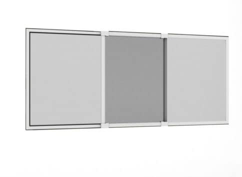 Fenêtre coulissante en aluminium « Comfy Slide » – Moustiquaire prémontée – 100 x 75 cm en anthracite, blanc