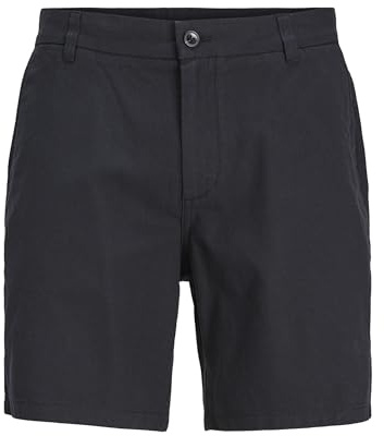 JACK & JONES Herren Chino Shorts Verjüngt Chino, Schwarz,L