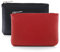 TIESOME 2Pcs Lychee Muster Münze Geldbeutel, PU Reißverschluss Münze Geldbeutel Portable Münze Geldbeutel Mini Change Wallet für Frauen Münzfach Mini Geld (Schwarz Rot)