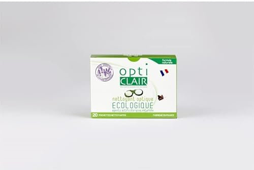 SI ESSENTIEL Lingettes 20 Nettoyantes Écolo pour Optique, Soins des Lunettes, Sans Produits Chimiques - Lot De 4