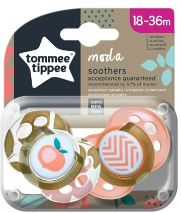 Mayborn Group Ommee_ippee Moda - Ciuccio e succhietti | Design ortodontico simmetrico e senza BPA, reversibile, tettarella in silicone – accettazione garantita | per neonati, bambini e bambini - 18-36