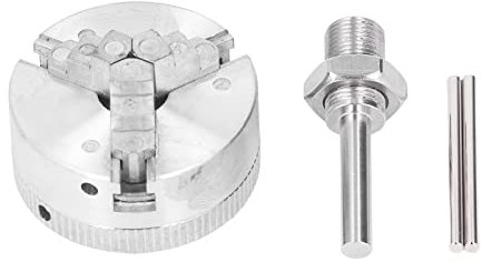 Topyond Platos De Torno De 3 Garras, Mini Torno Para Metal, Placa De Mandril De Torno Autocentrante Con Biela M12x1, Plato Para Torno Pequeño,Sujeción De 10 A 35 Mm