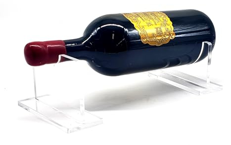 b21design Weinflaschenhalter, schwimmend, Acryl, Ständer, Theke, Vitrine (1,5 Liter Flasche)