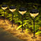 Gindoly Solarlampen für Außen Garten,4 Stück solar gartenleuchten für außen it Warmem Licht&RGB, IP65 Wasserdichte solarleuchten für außen,Gartendeko,Terrasse Rasen Outdoor