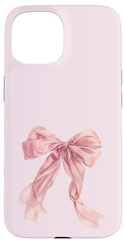 iPhone 15 Baby Pink Bow Cute Coquette y2k Clean Girl Aesthetic Women Case