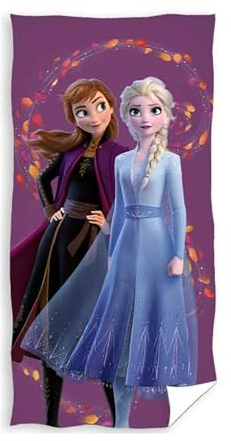 damaloo Kinder Handtuch groß aus Baumwolle passend für Frozen Fans - Anna & ELSA Badetuch für Jungen, Mädchen & Erwachsene - Eiskönigin XXL Duschtuch 70x140