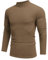 COOFANDY Herren Langarmshirt Unterhemd Stehkragen Unterziehrolli Regular Fit Basic Thermoshirt Casual Tops Braun M