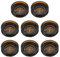 sourcing map 8pcs Rubber Furniture Caster Cups Round Chair Leg Floor Protectors Non-Slip Furniture Pads Grips Stoppers for Hardwood Floors, Brown (Fit 0.8-1.6 Inch Chair Leg)