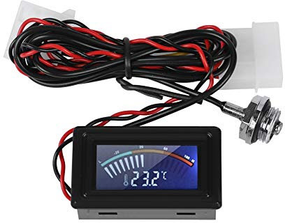 Wasserkühlungs-Temperatursensor, Poter, 10 X 9 X 2 Stück, Wasserkühlungssystem, Zeigeranzeige, Thermometer, Temperaturmesser