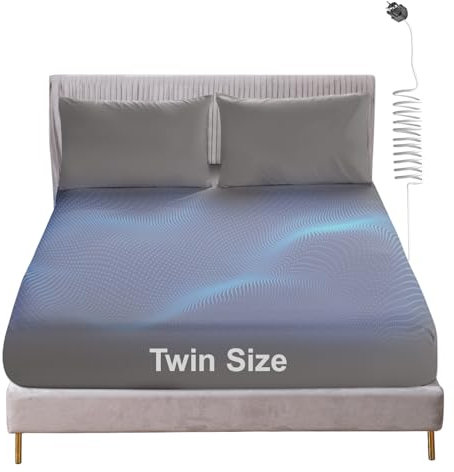 WingFly Erdungs-Spannbetttücher Erdungsbettlaken 100x200 Erdungslaken mit EU Erdungskabel Spannbettlaken Baumwolle aus 95% Bio-Baumwolle mit 5% Silberfase Erdungsblech für besseren Schlaf