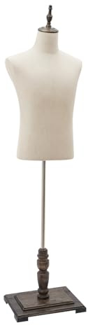 Etrhdfyts Männliche Schneiderpuppe Schaufensterpuppe Höhenverstellbar 150-180cm, Mannequin Büste, Kleiderpuppe Display für Bekleidungsgeschäft Kleid Anzug (Beige-Dünnes Leinen, M)