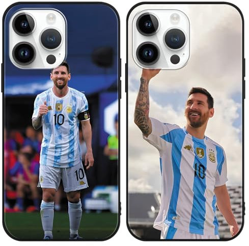 TBNMBGY 2 Stück Handyhülle für iPhone 14 iPhone 13 Hülle 6.1, Weich TPU Silikon Schutzhülle mit Cool Sport Fußball Legend Player 10 Mode Muster, Stoßfest Bumper Case für Jungen Mädchen, Sport