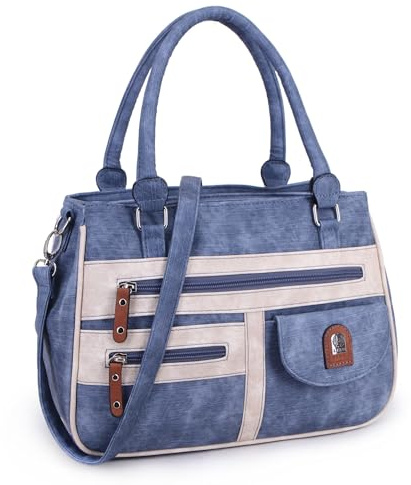irisaa Handtasche Damen Umhängetasche Medium Schultertasche praktische Henkeltasche mit vielen Fächern Hobo Taschen Vintage Look mit Reißverschluss
