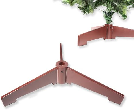 Gartenpirat Support de sapin de Noël en bois d'hévéa marron foncé stable adapté pour les arbres jusqu'à 210 cm de hauteur et les poteaux jusqu'à 3,2 cm de diamètre