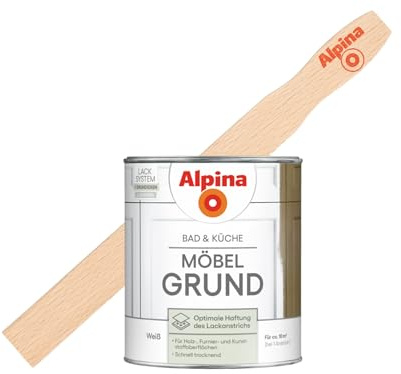 Alpina Bad & Küche Möbel-Grund – Grundierung – inkl. Rührholz – 0,75 Liter