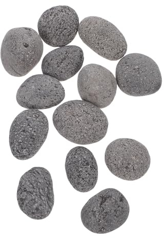 Hemobllo Pierres De Lave Pour Foyer Extérieur Et Brasero│pierres Naturelles Volcaniques 3-5 Cm│paquet 1 Kg Réutilisable│décoration Jardin Et Barbecue à Gaz│répartition Uniforme Chaleur Naturel