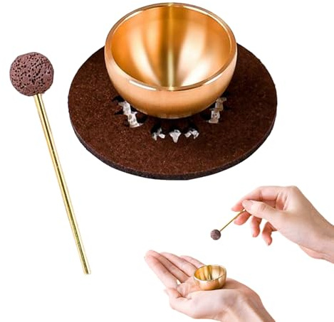 Klangschalen Set Mini Entspannungsinstrumente | Klangschalen Für Heilung für Entspannung Yoga Achtsamkeit Stressabbau Selbstregulation