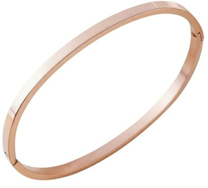 Karma NH11525278 Armreif Damen Roségold Edelstahl modernes Design Modeschmuck modern elegant Geschenkidee Damenschmuck Damenarmreif wasserfest hypoallergen (Rosegold)