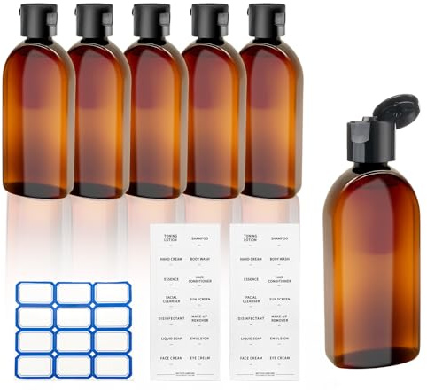 Hhverse 6 Stück Reiseflaschen zum Befüllen 100ml Reiseflaschen für Geeignet für Flugzeuge Reisegrößen Reise Shampoo Behälter Leere Plastikflasche für Shampoo, Duschgel, Kosmetik