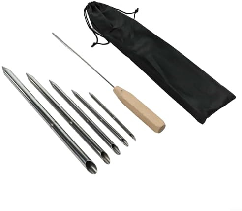 Rope Splicing Tool Kit, Stainless Steel Fid- Kit for Braided- Rope Joining-, Paracord- Lacing Needle Set for Marine Rope Repair, Rope Eye Splice and Winch Rope Connection