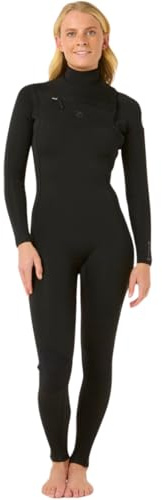 Rip Curl 2026 Frauen Dawn Patrol 3/2mm Brustreißverschluss Neoprenanzug 161WFS - Black