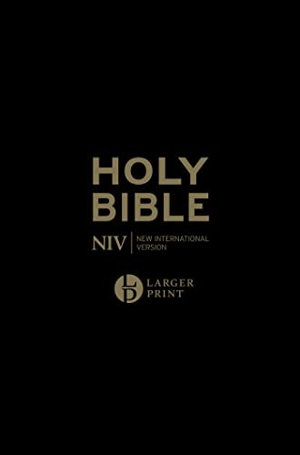 NIV Larger Print Personal Black Leather Bible (New International Version)