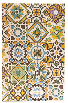 Paperblanks 12-Monatskalender 2025, Porto, Maxi, Horizontal, Elastikband-Verschluss