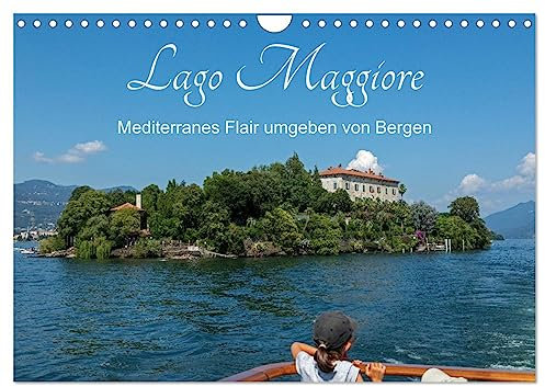 Lago Maggiore - Mediterranes Flair umgeben von Bergen (Wandkalender 2025 DIN A4 quer), CALVENDO Monatskalender
