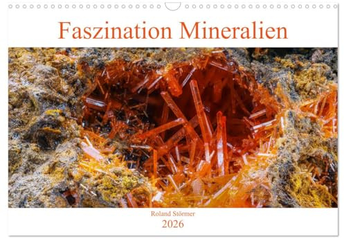 Faszination Mineralien (Wandkalender 2026 DIN A3 quer), CALVENDO Monatskalender: Makroaufnahmen von Mineralien (CALVENDO Natur)