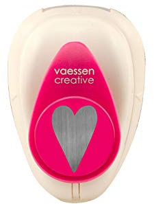 Vaessen Creative 21436-019 Motivstanzer, Small Stanzer Herz, Ausstanzung 1,5 cm Weit, Metall, lila, 6.5 x 4.5 x 4.4 cm