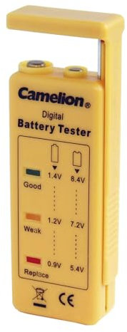 Batterietester für AA/AAA/C/D / 9 Volt/Knopfzellen