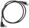 goobay 94171 Câble patch Cat 5E 1x coudé à 90°, U/UTP, noir, mélange de cuivre CCA, 1x connecteur RJ45 90° (8P8C), 1 m