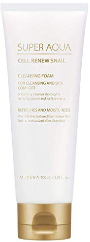 MISSHA Super Aqua Cell Renew Snail Cleansing Foam, 1er Pack