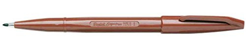 Pentel Arts Pack of 3 Felt-Tip Pens Sign Pen S 520, Brown