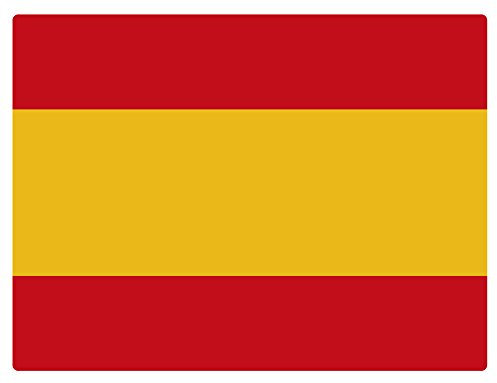 Pegatina Bandera rectangular España 80x60 mm.