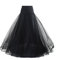 TUKA Reifrock Unterrock Elastisch 1 Ring mit Spitze, One-Size für Gr. 32 bis Gr. 42, Petticoat Vintage Retro Crinoline für Ballkleid Wedding Kleid Brautkleid Abendkleid, Schwarz, TKB0019 Black