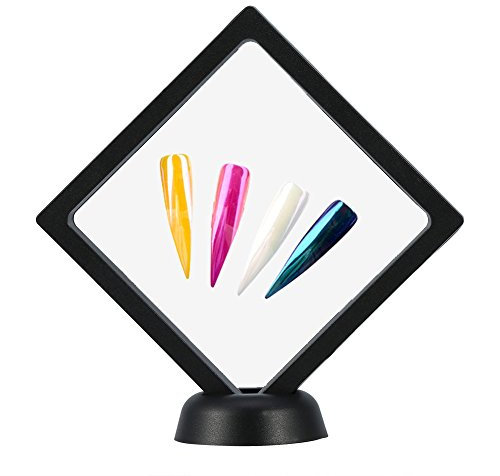 Nail Polish Display Stand, Manicure Display Stand Frame Assembling Acrylic Nail Plate Tips Rack Tool(Black)