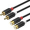 J&D 2,7 m Cinch Prolunga RCA Cinch Cavo, RCA Cable Oro-Placcato [Serie AudioWave] 2 Cinch Maschio a 2 Cinch Femmina Cavo di Prolunga Audio Stereo