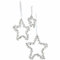 Loberon Weihnachtsschmuck 3er Set Harley, DREI Größen, Sternen-Form, mit funkelnden Perlen umwickelt, Weihnachten, Weihnachtsdeko, Christbaumschmuck, Eisen, Glassteinchen, Chiffon, Silber