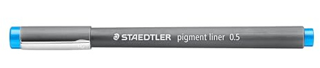 STAEDTLER 308 05-30 Fineliner pigment liner (0,5 mm Strichbreite, hohe Qualität, Pigmenttinte, dokumentenecht, lichtbeständig) Farbe hellblau