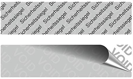 VOID Sicherheitsetiketten Sicherheitssiegel auf Rolle - 80 x 20 mm - Schwarz (100)