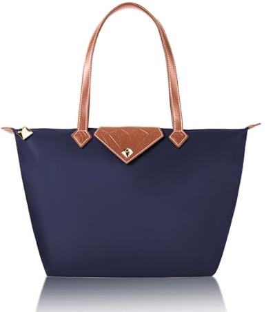 BOJLY Handtasche Damen Groß, Damen-Schultertaschen, Shopper Schultertasche,Wasserdichte Umhängetasche,Faltbare Handtasche Schwarz Für Leisure Travel Büro Schule Einkauf