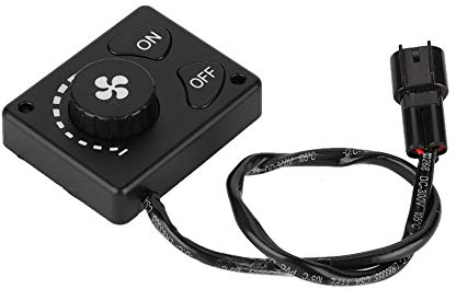 Qiilu DC 12V/24V Parking Heater Knob Controller Switch for Car Truck Air Heater