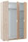 Habitdesign Armario Ropero 3 Puertas y 4 Cajones, 200x135x52 (AltoxAnchoxFondo - en cm), Armario Alto Dormitorio, Color Roble Canadian